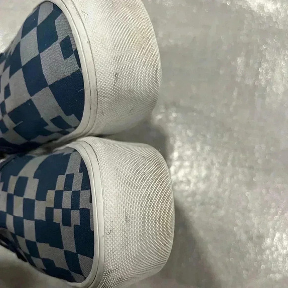 [W7.5]Vans Shoes Vans Classic Slip-On Platform Multi  Check Blue Women's - Picture 8 of 11